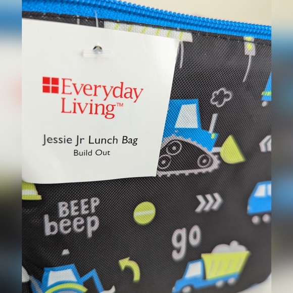 3 Pc Set Kids Boys Truck Digger Thermal lnsulated Bottle Lunch Bag Box School - Picture 6 of 6